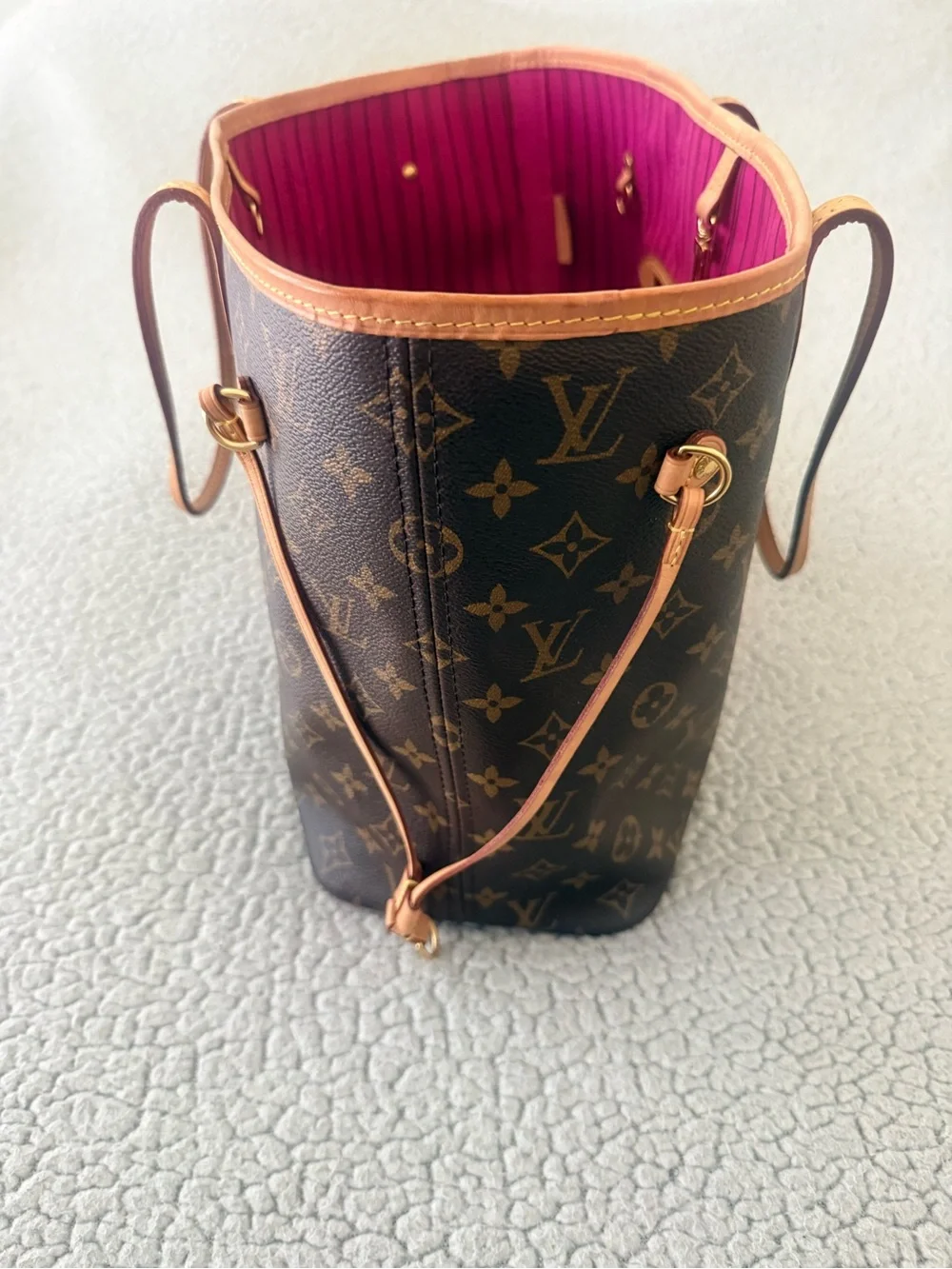 Louis Vuitton Neverfull MM Monogram Pivoine Pink Tote